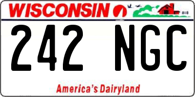 WI license plate 242NGC