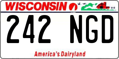 WI license plate 242NGD