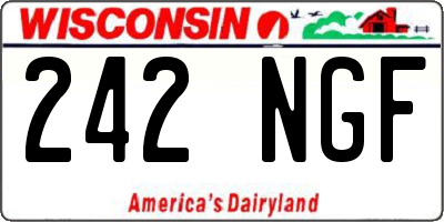 WI license plate 242NGF
