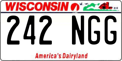 WI license plate 242NGG