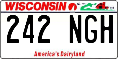 WI license plate 242NGH