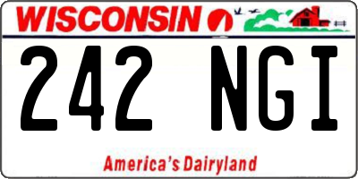 WI license plate 242NGI