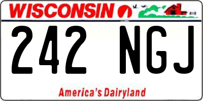 WI license plate 242NGJ