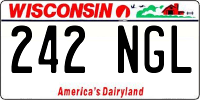 WI license plate 242NGL