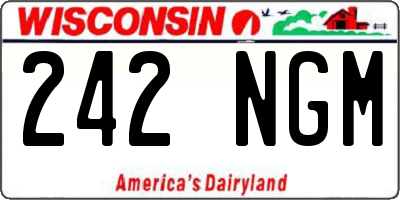 WI license plate 242NGM