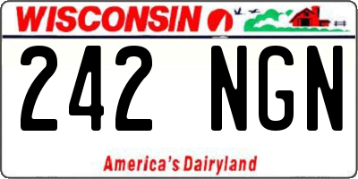 WI license plate 242NGN