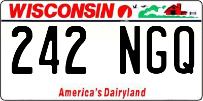 WI license plate 242NGQ