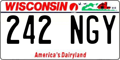 WI license plate 242NGY