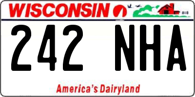 WI license plate 242NHA