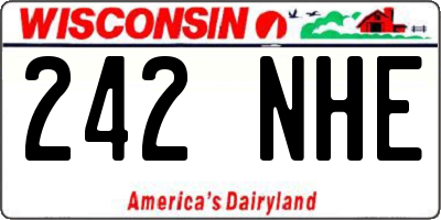 WI license plate 242NHE