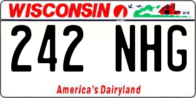 WI license plate 242NHG