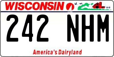 WI license plate 242NHM