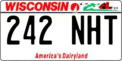 WI license plate 242NHT