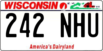 WI license plate 242NHU