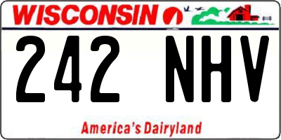 WI license plate 242NHV