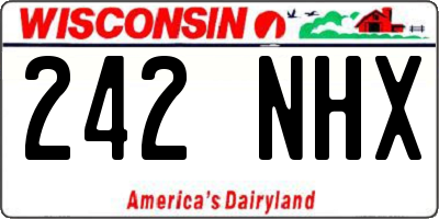 WI license plate 242NHX