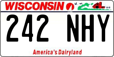 WI license plate 242NHY
