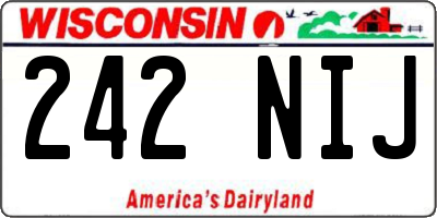 WI license plate 242NIJ