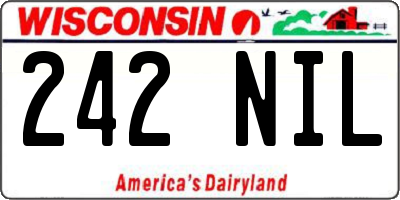 WI license plate 242NIL