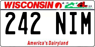 WI license plate 242NIM