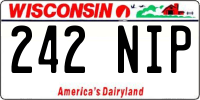 WI license plate 242NIP