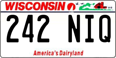 WI license plate 242NIQ
