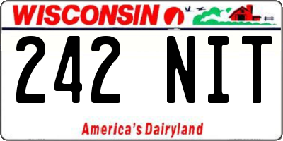 WI license plate 242NIT