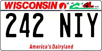 WI license plate 242NIY