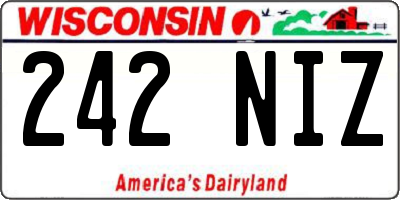 WI license plate 242NIZ