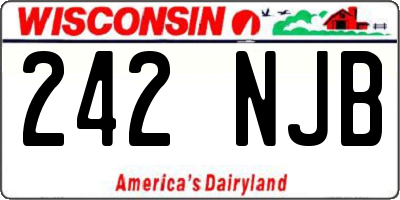 WI license plate 242NJB