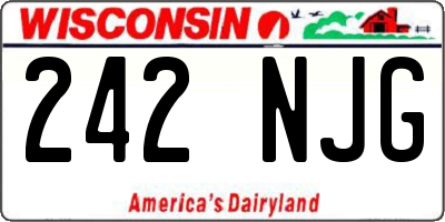 WI license plate 242NJG