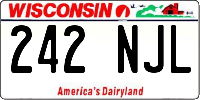 WI license plate 242NJL