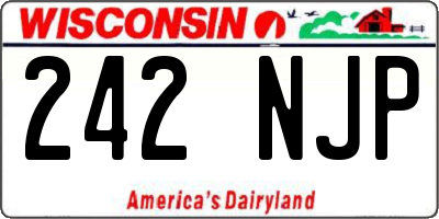WI license plate 242NJP
