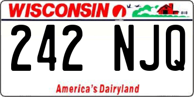 WI license plate 242NJQ