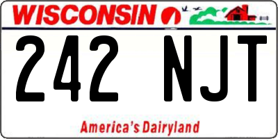 WI license plate 242NJT