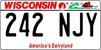 WI license plate 242NJY