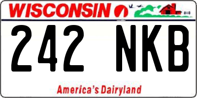 WI license plate 242NKB
