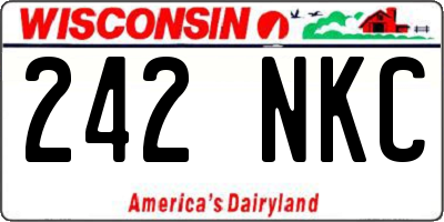 WI license plate 242NKC