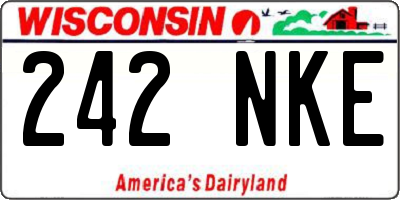 WI license plate 242NKE