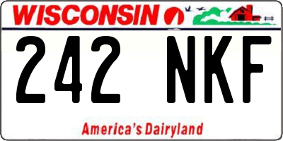 WI license plate 242NKF