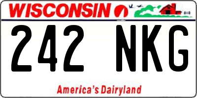 WI license plate 242NKG