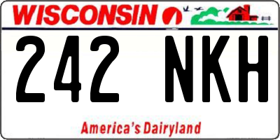 WI license plate 242NKH