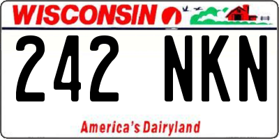 WI license plate 242NKN