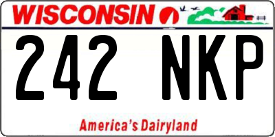WI license plate 242NKP