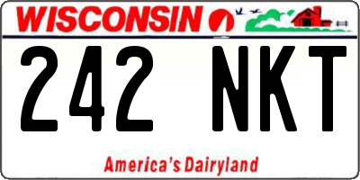 WI license plate 242NKT