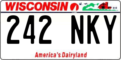 WI license plate 242NKY