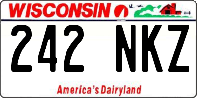 WI license plate 242NKZ