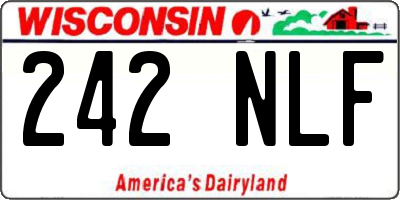 WI license plate 242NLF
