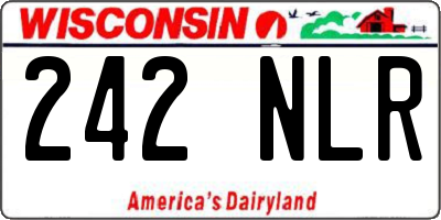 WI license plate 242NLR