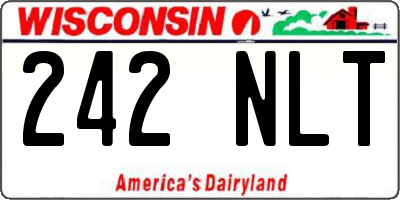 WI license plate 242NLT